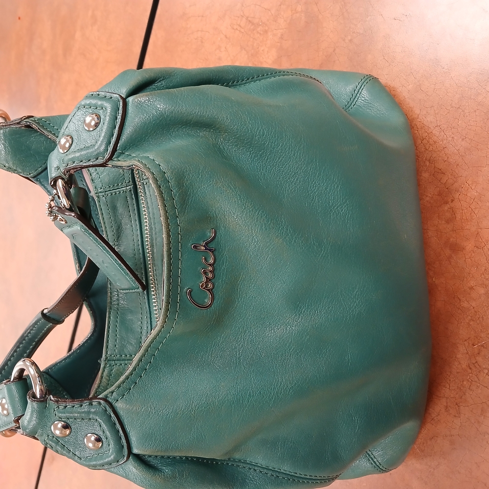 Coach Green Leather Women's Bag
